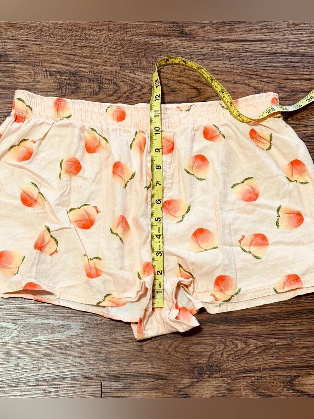 Victoria's Secret PINK Peach Print Boxer Sleep Shorts Pink Peach Medium - Picture 9 of 11
